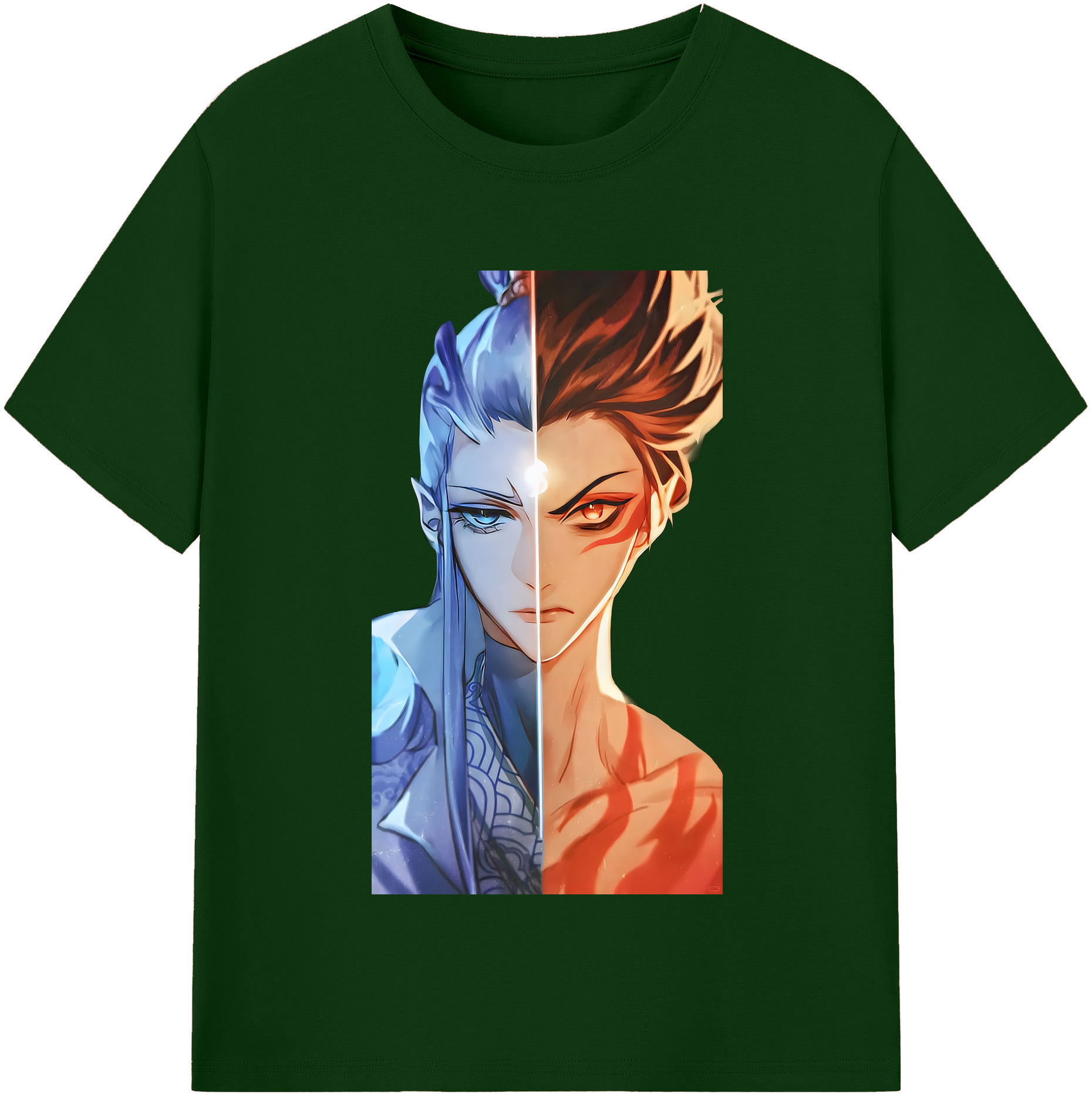 （画像用） Ne Zha 2 ナタ 魔童の大暴れ 綿100％半袖Tシャツ（フロントプリント）